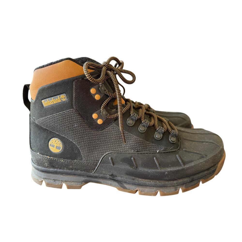 Timberland Men's Black Lace Up Ankle Euro Hiker Boots Size 12M - Picture 6 of 10